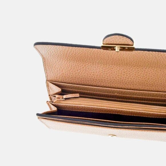 Gucci Interlocking GG Camelia Soft Leather Wallet Marmont Light Beige Italy NEW - Picture 6 of 13